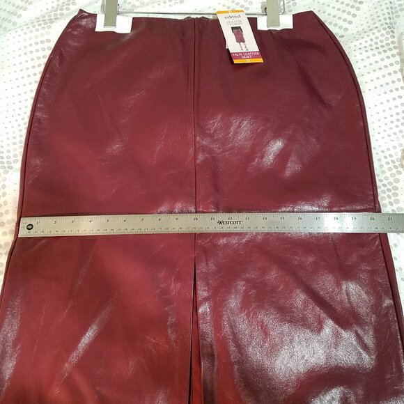 Edited by Hunter McGrady Women’s Faux Leather Skirt – Black – Size 12 –Brand NEW - Picture 4 of 16